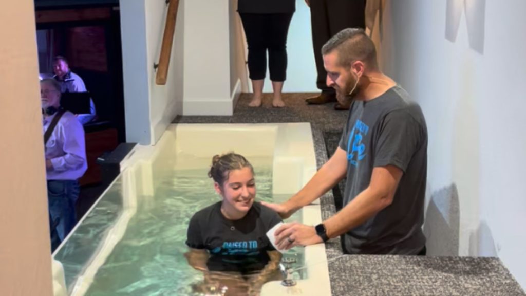 Jonathan baptizing